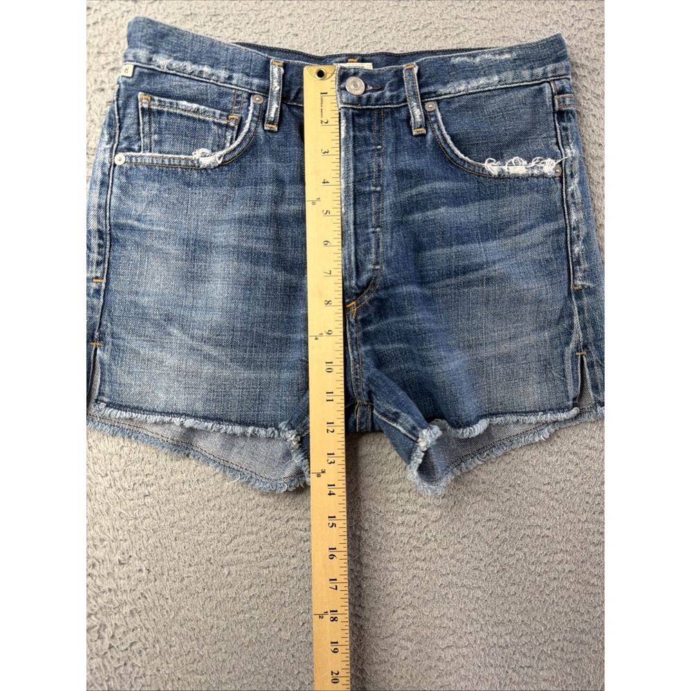 Citizens of Humanity Alyx Classic High Rise Denim Short Size 28 Blue 3" Inseam - Picture 10 of 15